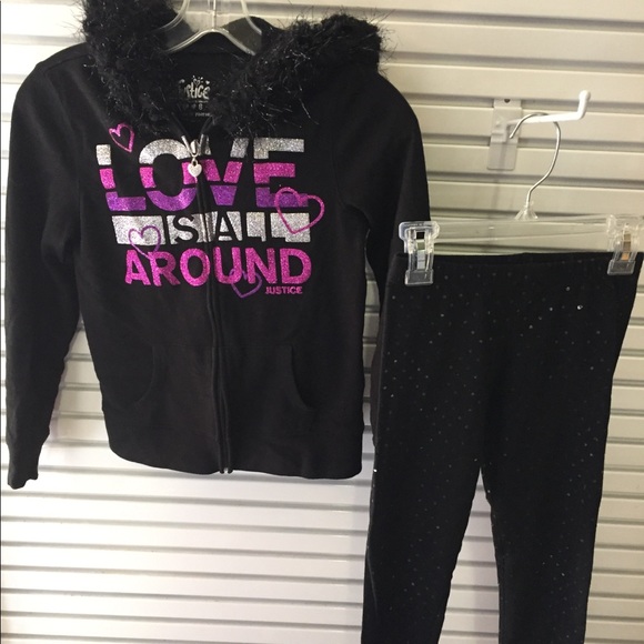 Justice Other - Girls Justice sweatshirt and leggings size 8